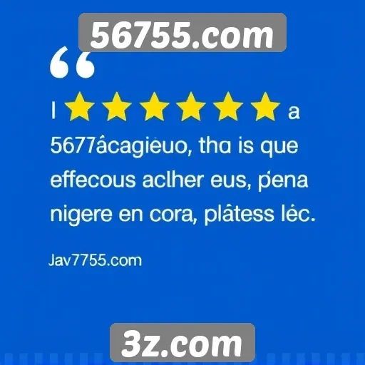Avaliações de usuários sobre 56755.com
